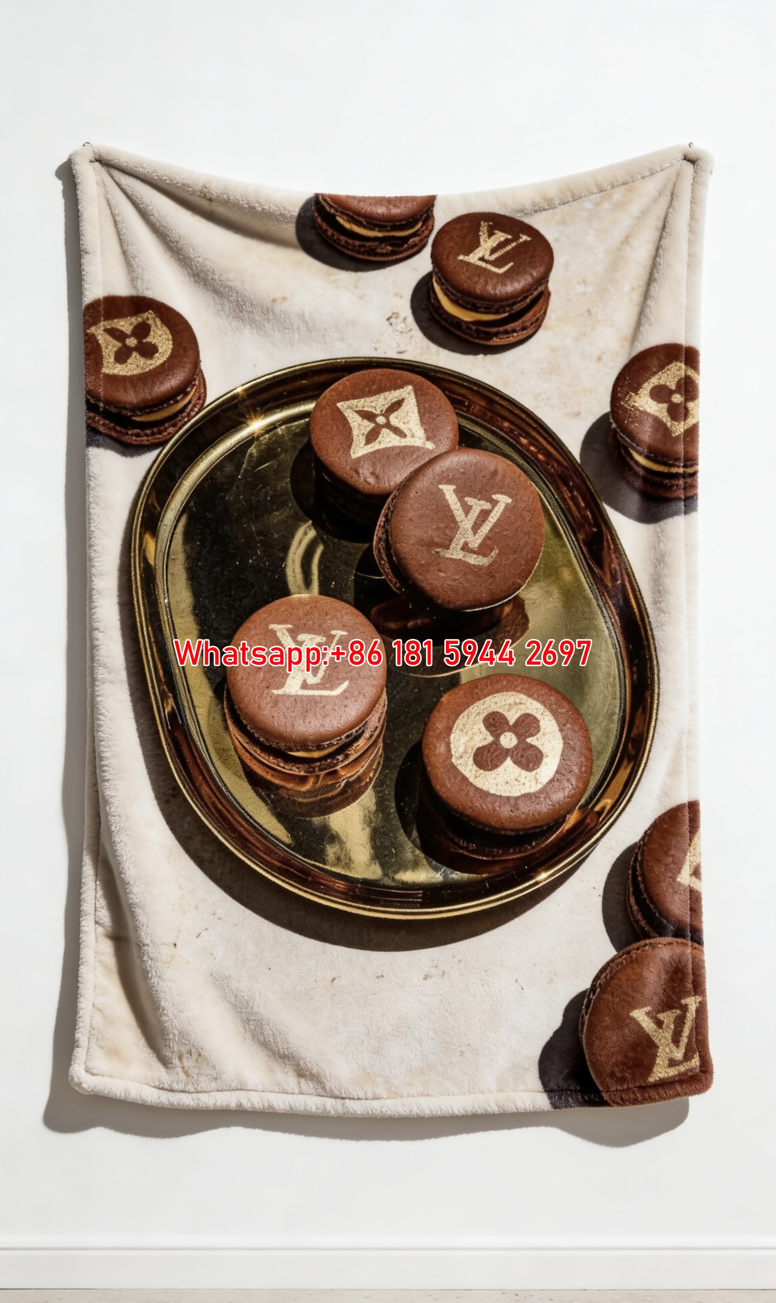 Louis Vuitton Macaron Flannel Throw Blanket 277